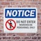 Signmission Do Not Enter Warehouse Personnel Only OSHA Notice Sign, Plastic, 10in W x 7in L, 2PK OS-2PACK-NS-P-710-L-11240 - alternate 2